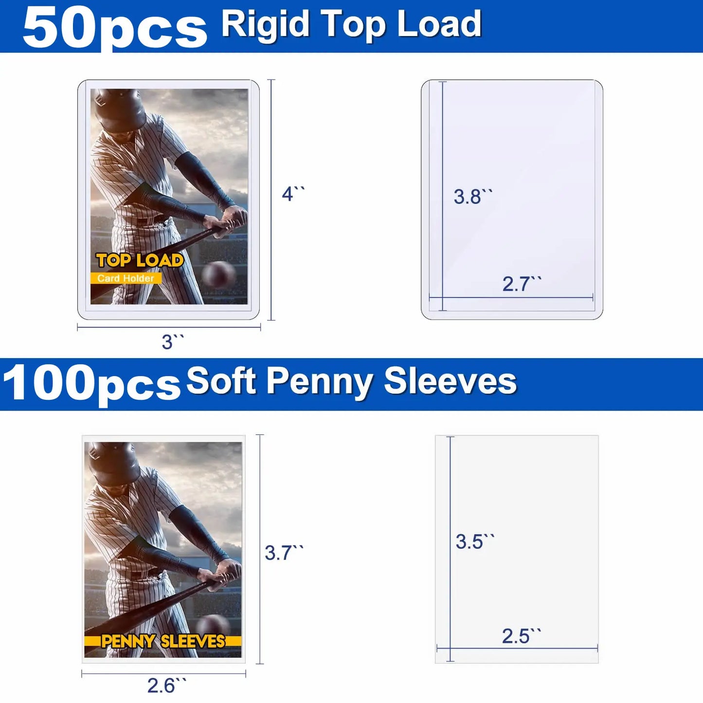 100-600pcs Card Sleeves Hard Soft Card Holder Covered With Protective Filmclear Trading Protectors For Pokmone Football Gamec
