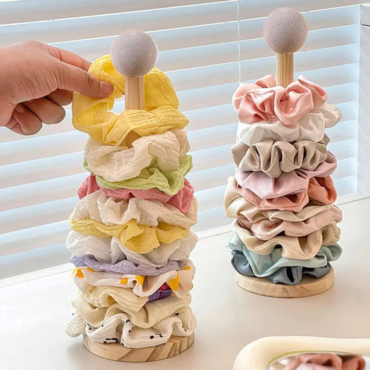 Wooden Hair Band Holder Children Rubber Band Hair Rope Accessories Storage Rack Display Shelf For Living Room Easy To Assembl