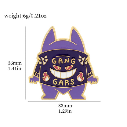 Gengar Cartoon Brooches Anime Enamel Lapel Pins for Backpack Accessories Fans Collection Brooches Jewelry Gift - Gengar 1