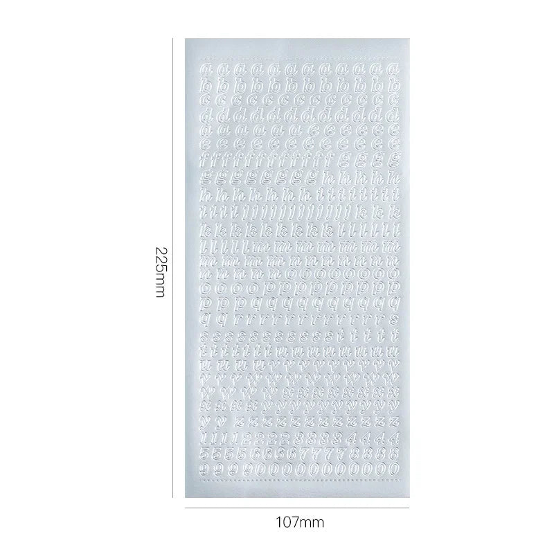 1 Sheets Journaling Stationery Stickers PVC Letter Number Greeting Card Decoration Scrapbooking School Supplies - 2