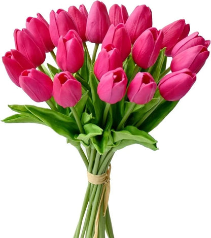 10Pcs Artificial Flower Realistic Touch Tulip Scrapbooking Vase Home Decor Wedding Garden Arch Garland Mother's Day Bouquet d