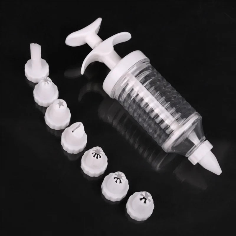Delicate Cake Decorating Icing Piping Cream Syringe Tips 8 Nozzles Set Tool for Kitchen Baking Use