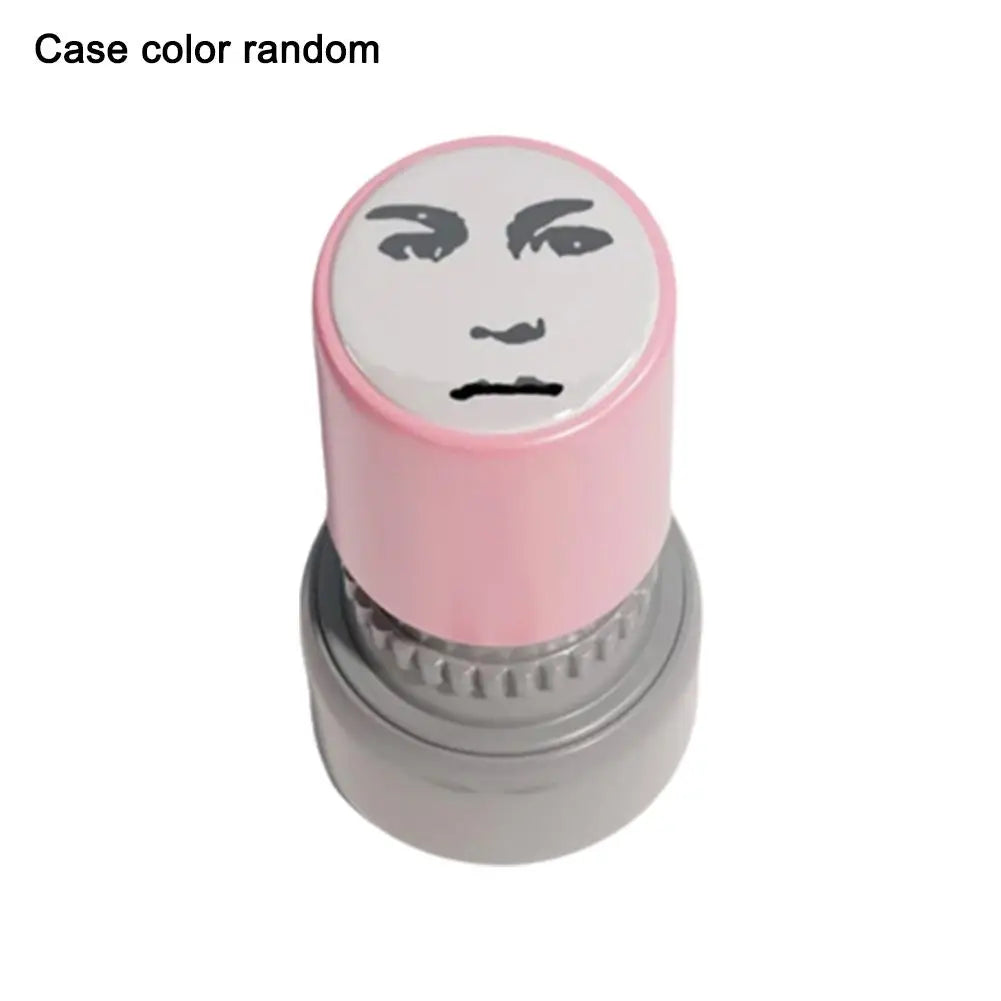New Prank Trick Engraved Funny Seal Stamp Self-Inking Printing Kids Stamp Creative Novetly Face Memes Seal Clear Stamps - A