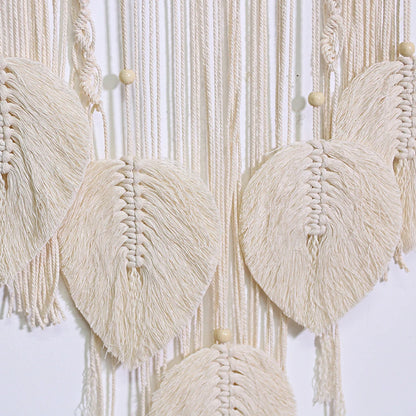 Macrame Dream Catcher Bohemian Leaf Wall Hanging Nordic Decor Boho Handmade Tapestry Ornaments for Home Living Room Decoratio