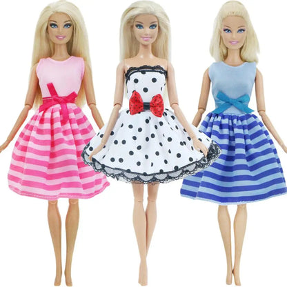 5 Set 3 Set Handmade Fashion Doll Outfit Daily Casual Wear Blouse Shirt Vest Bottom Pants Skirt Clothes for 1/6 Doll Accessor