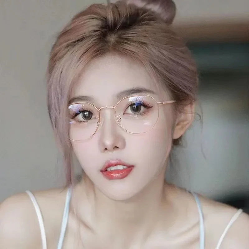 Luxury Myopia Glasses Classic Vintage Anti-blue Light Eyeglasses Women Men Minus Diopter Eyewear Prescription with 0 -0.5To -
