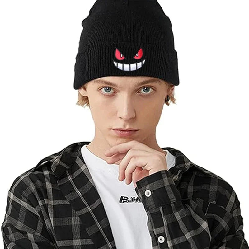 Anime Cap Unisex Daily Hat Adult Kids Cartoon Embroidered Knitted Hat Halloween Cosplay Prop Christmas Gift