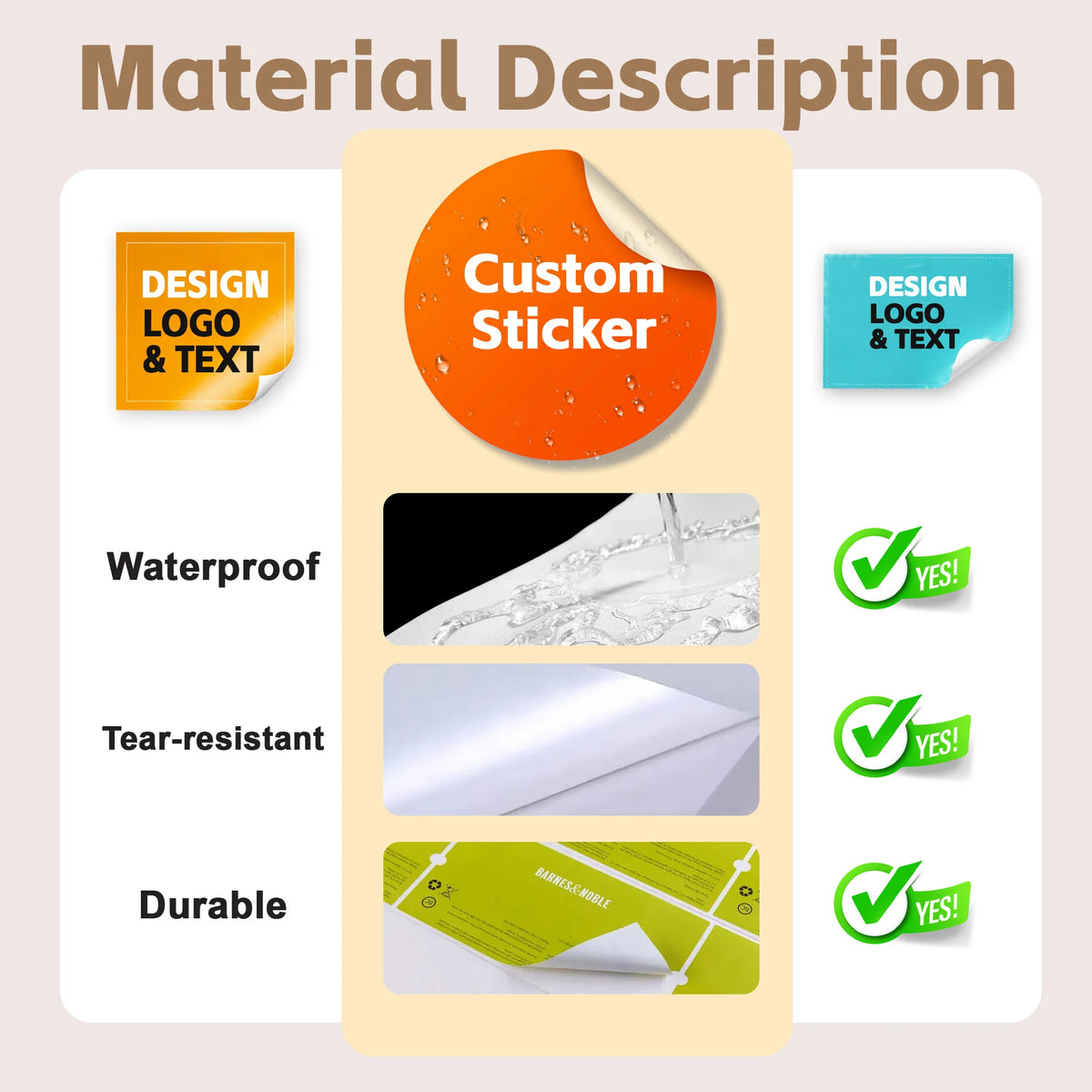 Custom Stickers PVC Waterproof Die Cut Vinyl Face Labels Round Personalized Sticker for Laptop Birthday Party Wedding Busines