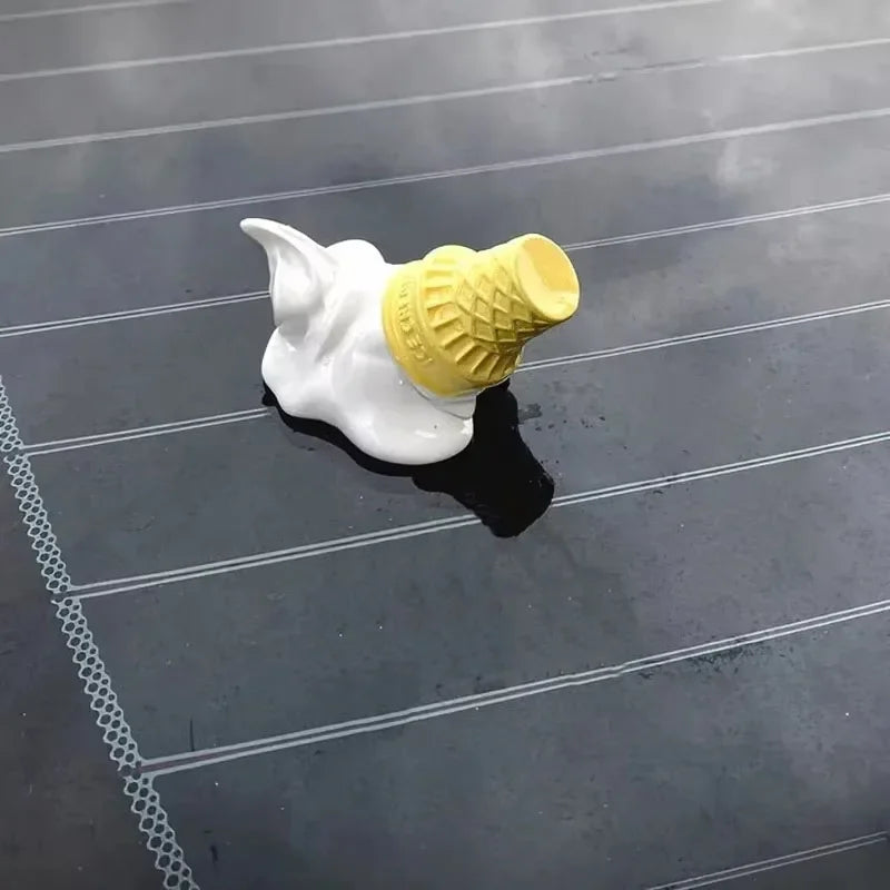 Ice Cream Cone Car Decor - Adorable ABS Ornament with Iconic Golden Arches Logo, Add a Fun and Charming Touch to Your Vehicle