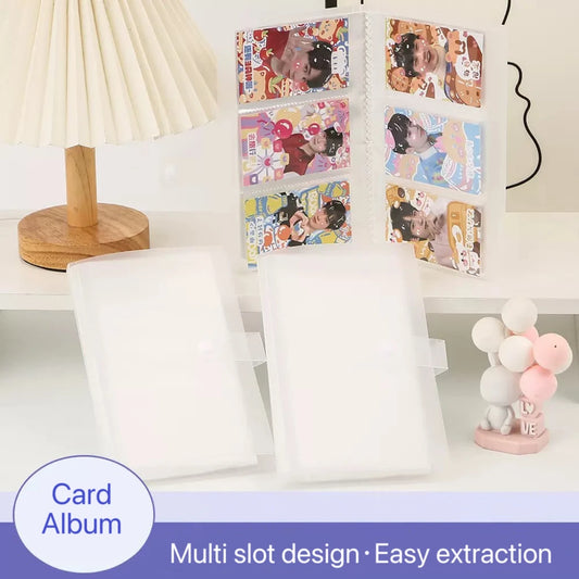 120/240 Slot Card Holder Photo Album Business Card Book Star Chasing Business Three Inch Transparent Card Bag