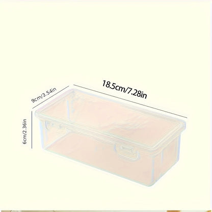 1/4pcs Large Clear Plastic Storage Boxes with Hinged Lids Ideal for Jewellery Ornaments Home Supplies and Office Organization
