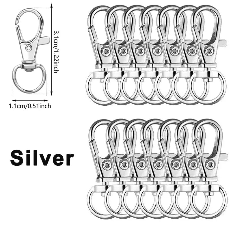 5/10/20PCS Swivel Clasps Lanyard Snap Hooks Key Chain Clip Hook Metal Lobster Claw Clasp for Keychain Sewing Jewelry DIY Craf