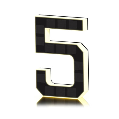 Personalized Solar Powered Address Number Waterproof Modern Address Number for Outside House Light Up Courtyard Hotel Bar - 5