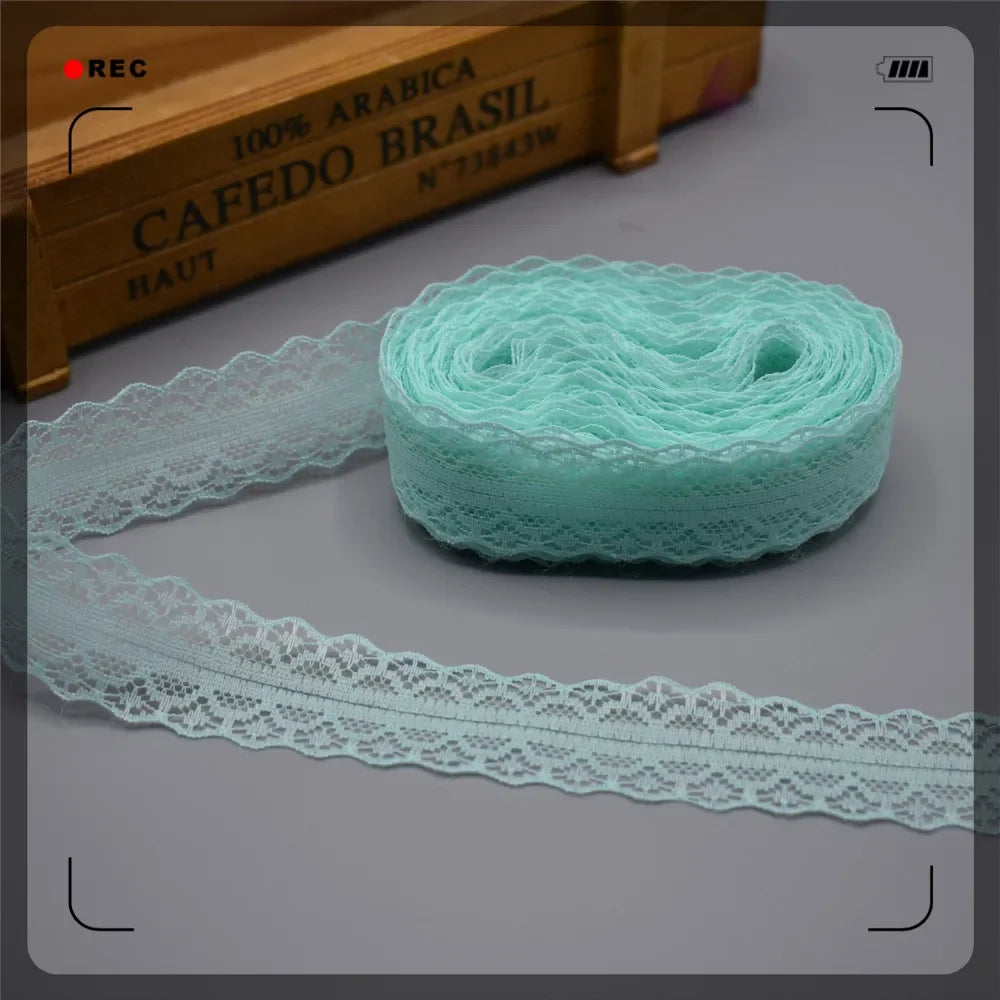 Lace Trim 10 Yards, 28mm Wide Lace Tape, Vintage Lace for Sewing, Scrapbooking, DIY Crafts, Floral Lace Ribbon Decoration - L