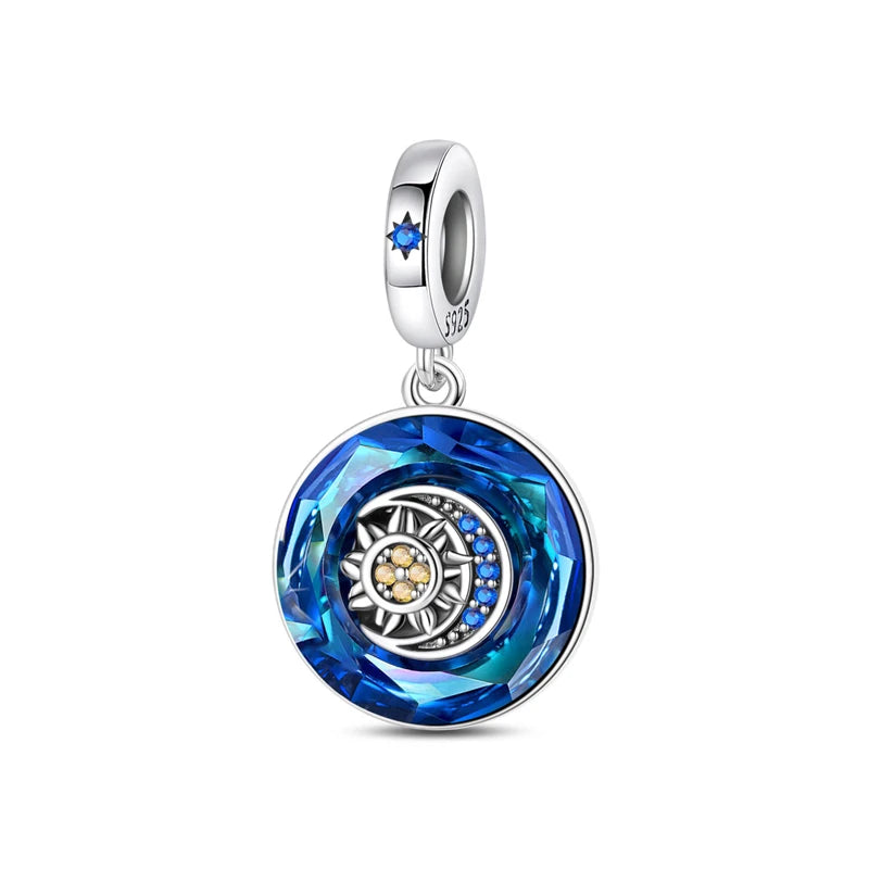 925 Sterling Silver Charms Fit Original Bracelets Star Moon Sun Spaceman Pendant Beads DIY Women Necklaces Jewelry - 32