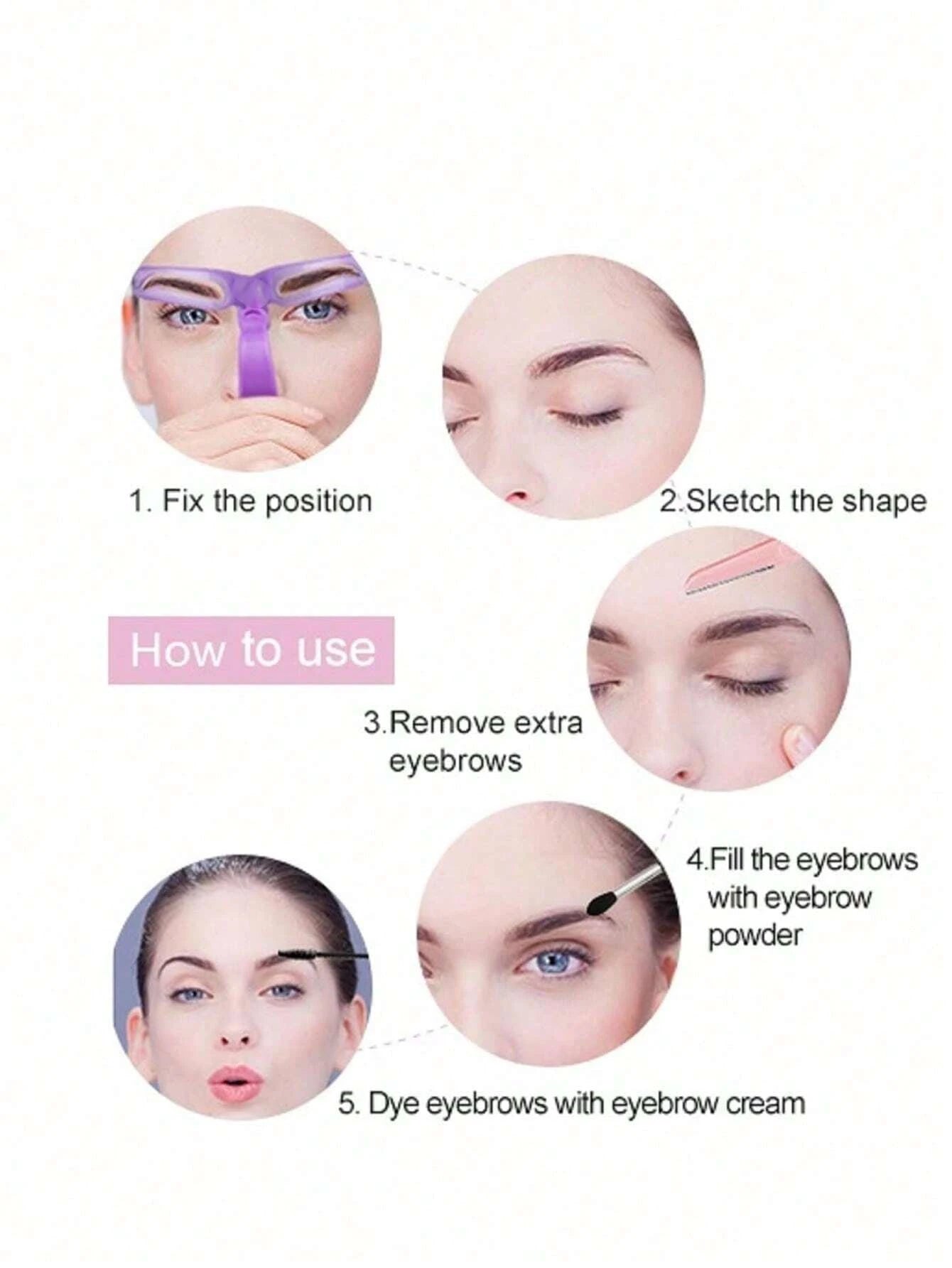 8Pcs Reusable Eyebrow Stencils,Eyebrow Shaping Kit,Eyebrow Makeup Template,Eyebrow Shaper-8 Styles For Different Eyebrow Shap