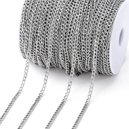 2Meters/Lot Stainless Steel Chains Gold Color Chain for Jewelry Making DIY Necklace Bracelet Accessories Lips Beads Beaded Ch