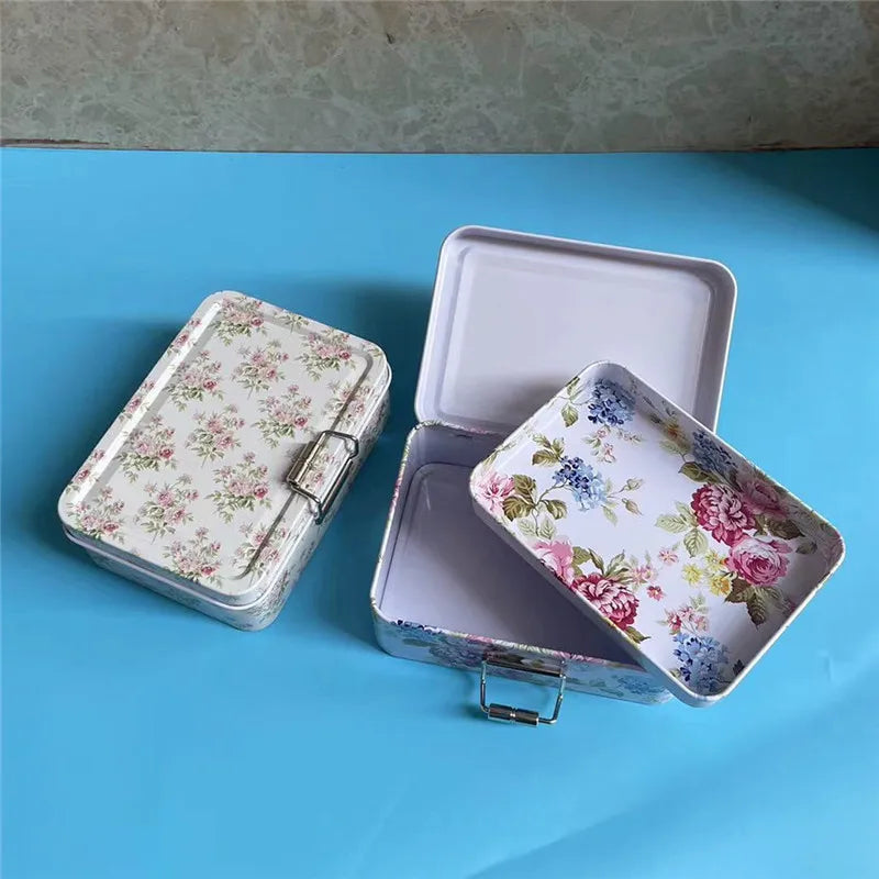 Vintage Metal Storage Canister with Lid – Durable Cookie & Candy Box, Aesthetic Organizer, Ideal Gift for All Occasions