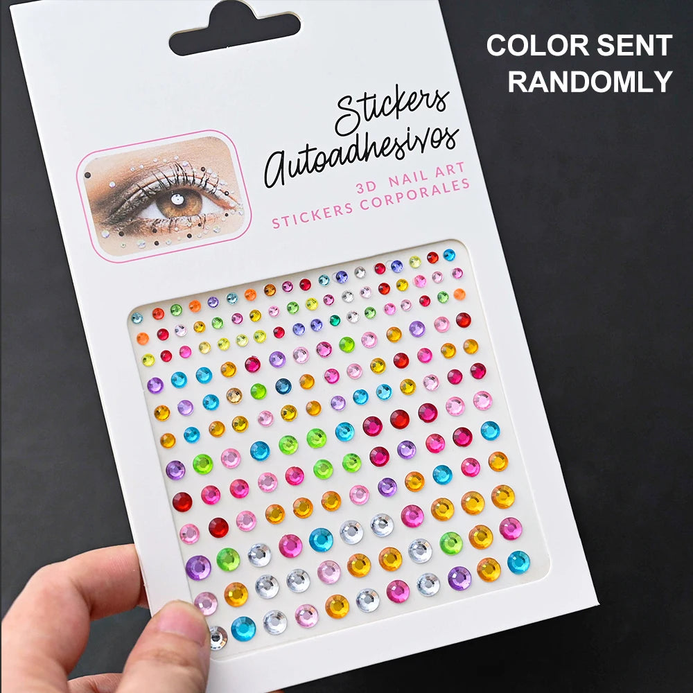 Stickers On The Face Rhinestone DIY Eyes Face Self Adhesive Temporary Tattoo For Makeup Party Festival Face Jewels Diamonds G