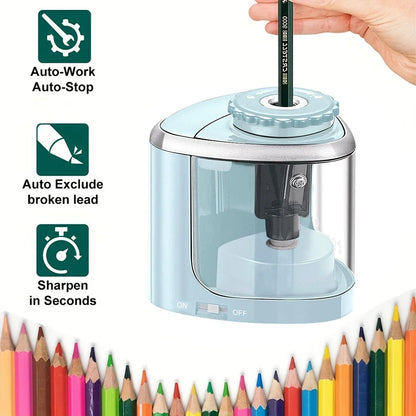 Electric Sharpener Assembly Desktop Automatic Pencil Sharpener Suitable To Pencils (6-8mm) for Students School Office Station