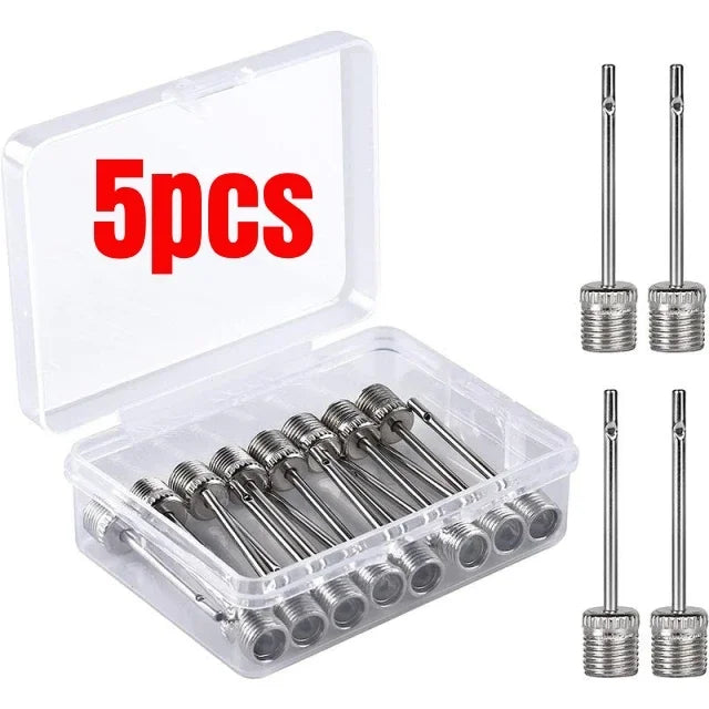New Sport Ball Inflating Pump Needle For Football Basketball Soccer Inflatable Air Valve Adaptor Stainless Steel Pump 5/10/20
