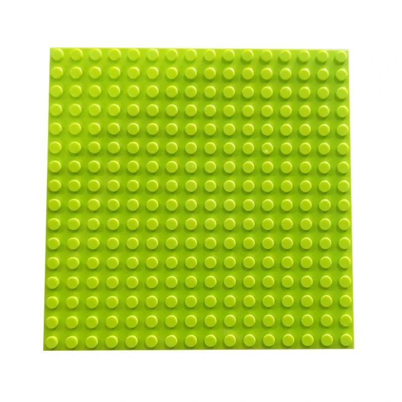 1 Piece 16x16 Double-sided Base Plates MOC Building Blocks Educational Baseplate Compatible with Lego - Item A Light Green