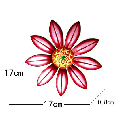 Garden Decoration Metal Flower Wall Decor Art Sculpture Hanging Ornament Aesthetic Home Room Garden Courtyard Decoration Outd