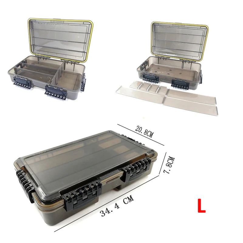 Large-Capacity Waterproof Fishing Tackle Box Fishing Accessories Tool Storage Box Fish Hook Fake Bait Storage Box Fishing Sup