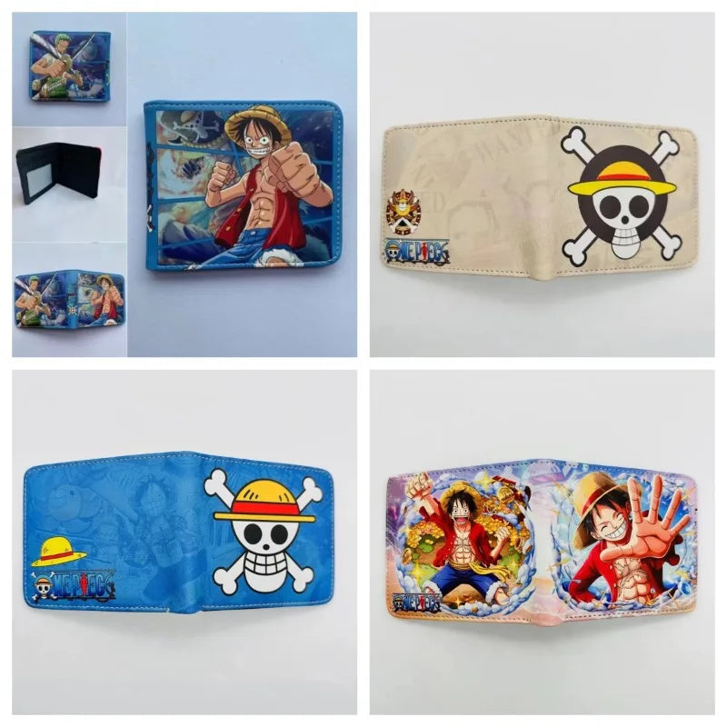 Anime One Piece Monkey D Luffy Roronoa Zoro Stylish and Simple Foldable Wallet Student Coin Purse Cute Things for Girls