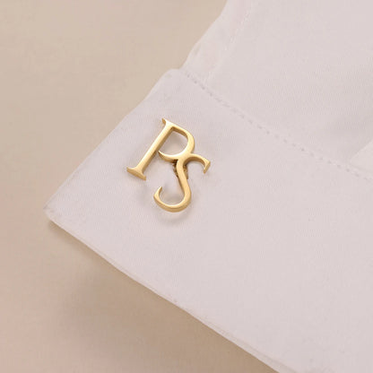 Personalized Initial Cufflinks Custom Monogram Letter Cuff Links for Men Valentine's Day Romantic Gift Engraved Name Initia