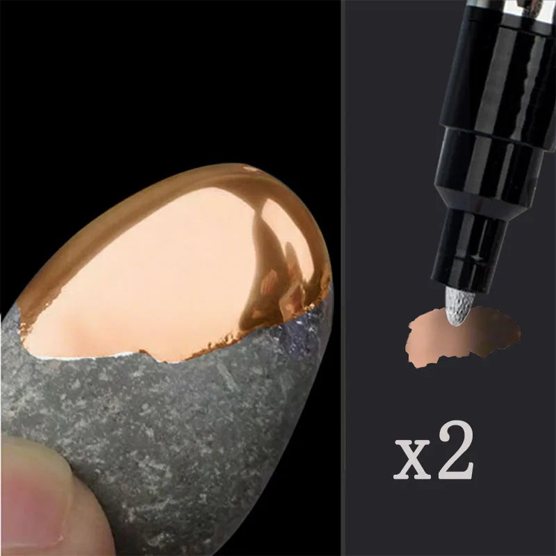 1/2/3pcs Mirror Marker Pen DIY Reflective Paint Pens Mirror Markers Chrome Gold SILVER Copper Color Signature Car Art Craftwo