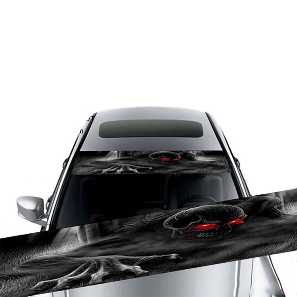 Car Sunshade Stickers Auto Front Windshield 3D Vinyl Film Rear Gear Sunshade Decorative Decals Stickers Cars Decorative Stick