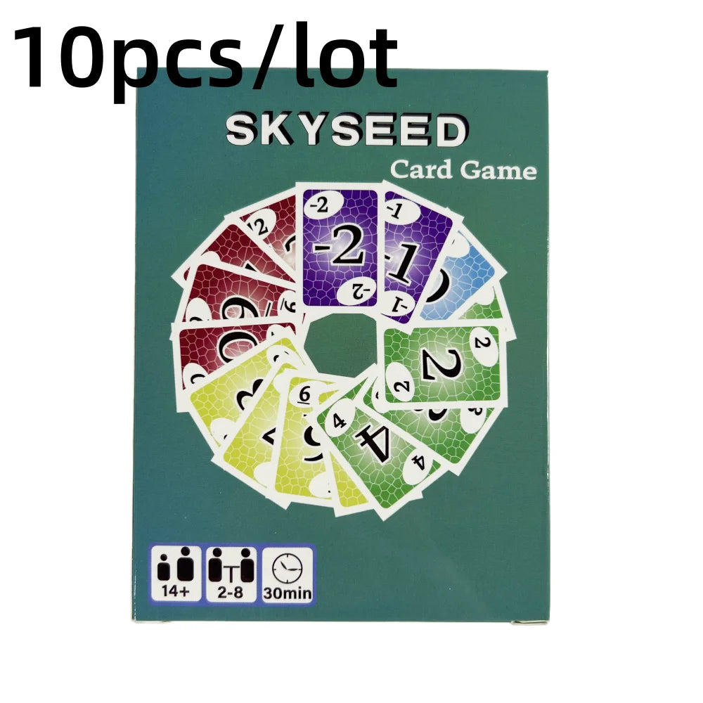 Skyseed Card Game 150 Playing Cards Board Game Deck Fun Exploration Action Edition Christmas and Halloween Gifts - 10 Boxes S