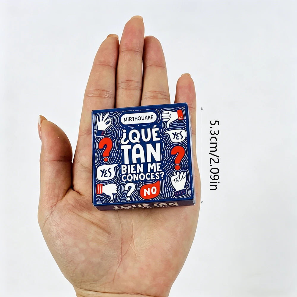 Spanish Mini Game Cards-Bien Me Conoces?After Dinner Amusements Board Game Travel Party Game Entertainment For Family Friends