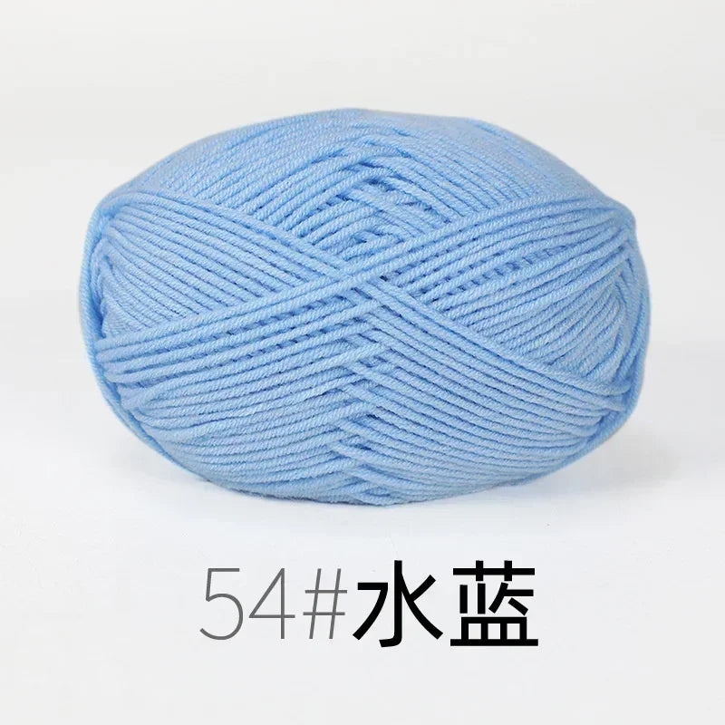 50g 4ply Milk Cotton Knitting Wool Yarn Needlework Dyed Lanas For Crochet Craft Sweater Hat Dolls Sewing Knitting Tools - 54