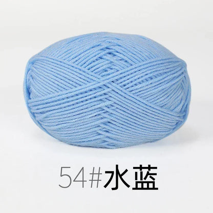 50g 4ply Milk Cotton Knitting Wool Yarn Needlework Dyed Lanas For Crochet Craft Sweater Hat Dolls Sewing Knitting Tools - 54