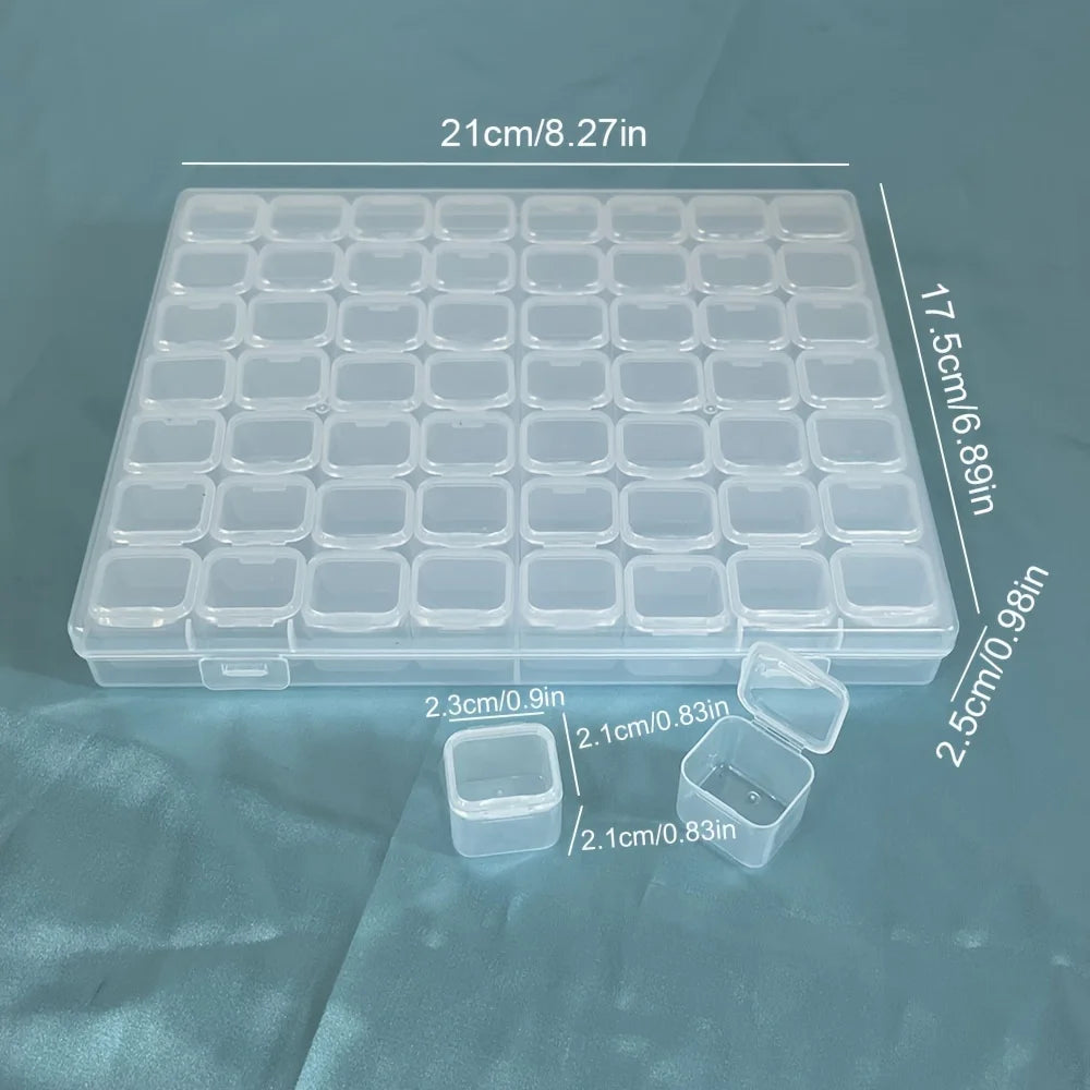 28/56-Grid Craft Storage Organizer Box - Portable, Bead Container for DIY Supplies & Sewing Storage with Independent Compartm