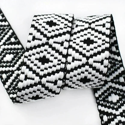 5/10M Meetee 38mm Jacquard Webbing Cotton Ribbon for Bag Shoulder Straps Clothing Braid Belt DIY Luggage Sewing Accessories