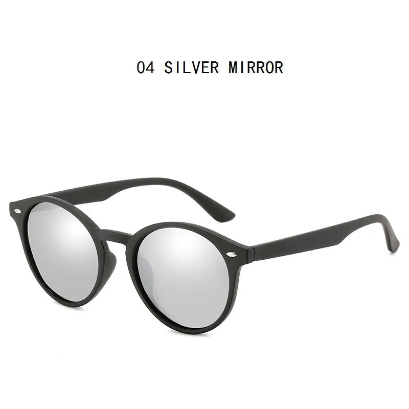 Fashion Round Sunglasses Women Men Classic Vintage Driving Travel Sun Glasses Circle Oval Brand Designer Eyewear UV400 - 04 S