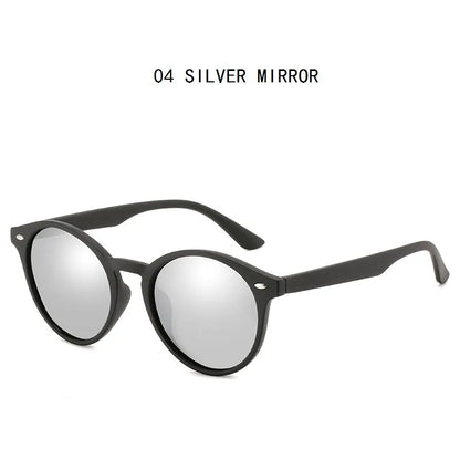 Fashion Round Sunglasses Women Men Classic Vintage Driving Travel Sun Glasses Circle Oval Brand Designer Eyewear UV400 - 04 S