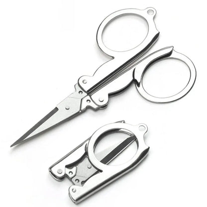 Stainless Steel Foldable Sissors Portable Student Handmade Crafts Scissors Stationery Office DIY School Supplies