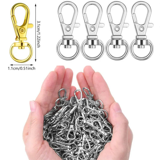 5/10/20PCS Swivel Clasps Lanyard Snap Hooks Key Chain Clip Hook Metal Lobster Claw Clasp for Keychain Sewing Jewelry DIY Craf