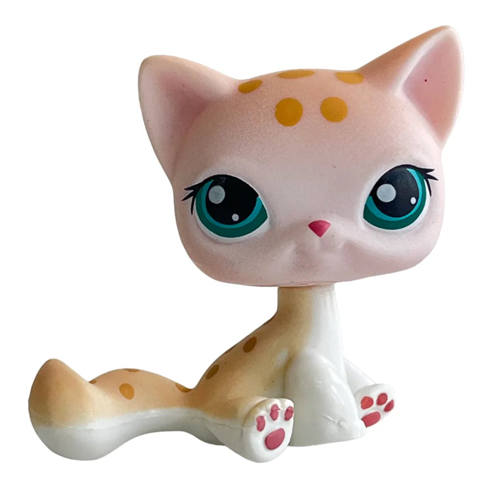 Rare Pet Shop LPS Toy Stands Short Hair Cat Original Kitten Husky Puppy Dog Fox Cute Animal Old Bobble Head Toy - 224