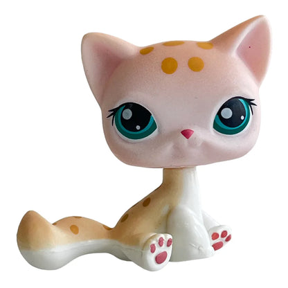 Rare Pet Shop LPS Toy Stands Short Hair Cat Original Kitten Husky Puppy Dog Fox Cute Animal Old Bobble Head Toy - 224