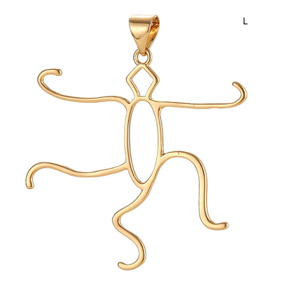 Pendant Blank Base Pendants Empty Support Lightweight Necklace Bracket - L Gold