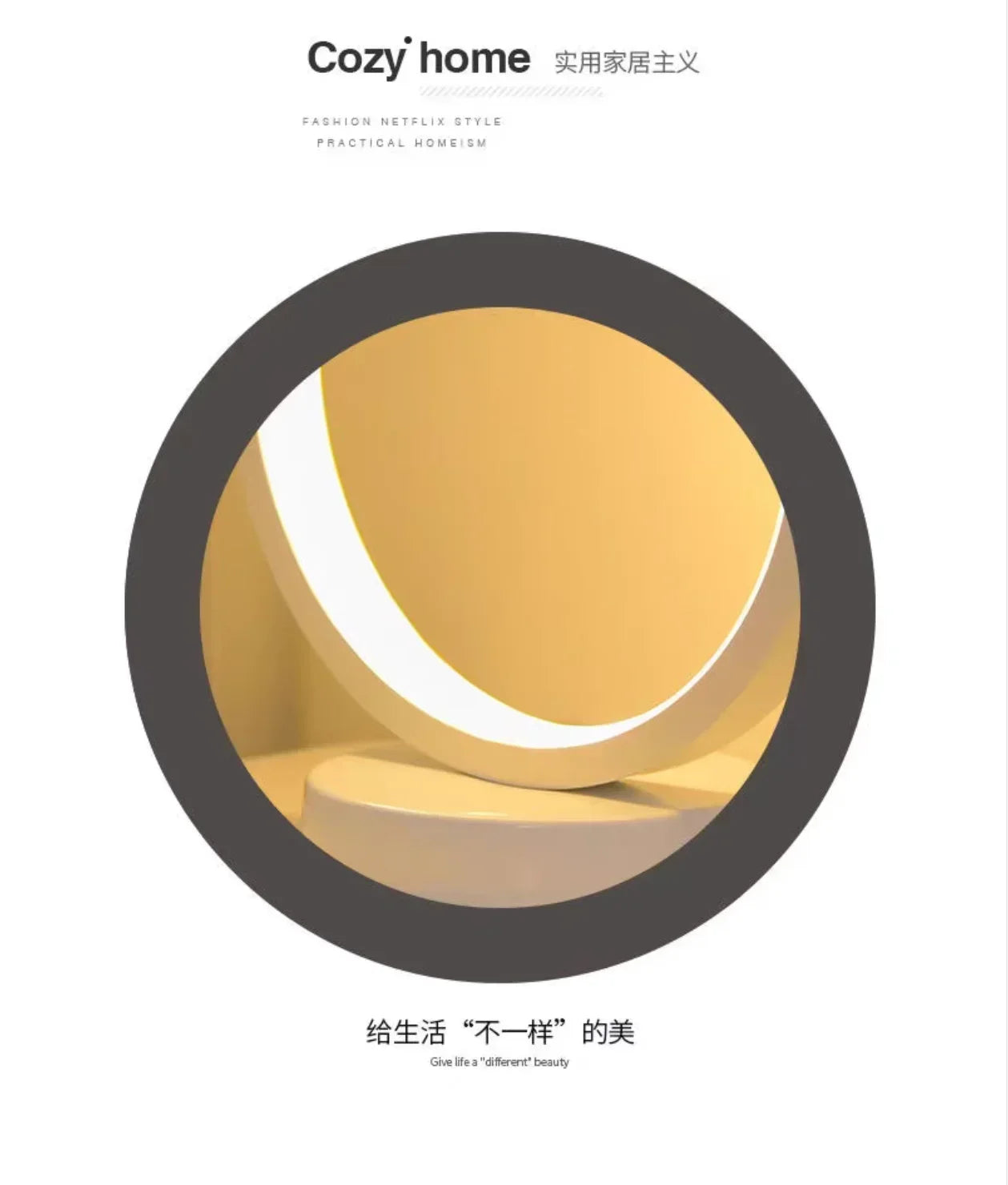 20CM LED Simple Circular Ring Table Lamp Bedroom Bedside Living Room Restaurant Hotel Decorative Lamp Dimmable Round Night Li