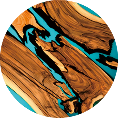 6pcs Vintage Wooden Coasters 2D 4in Tree Pattern with Lake & Desert Designs High-End Home Decor for Coffee Shops & Dining Tab