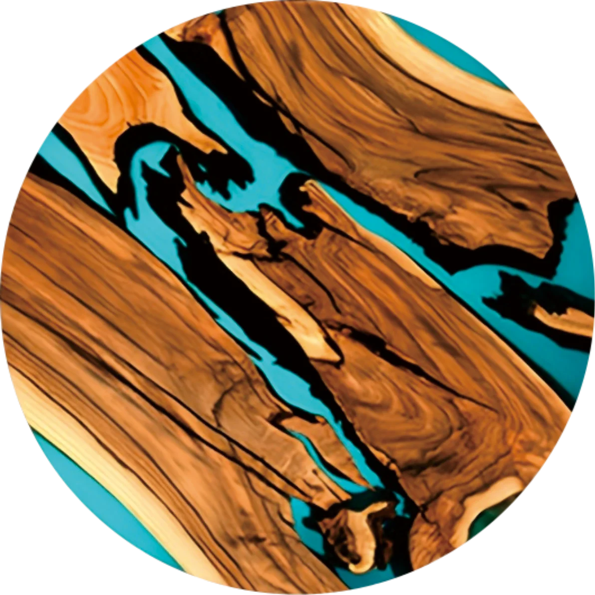 6pcs Vintage Wooden Coasters 2D 4in Tree Pattern with Lake & Desert Designs High-End Home Decor for Coffee Shops & Dining Tab