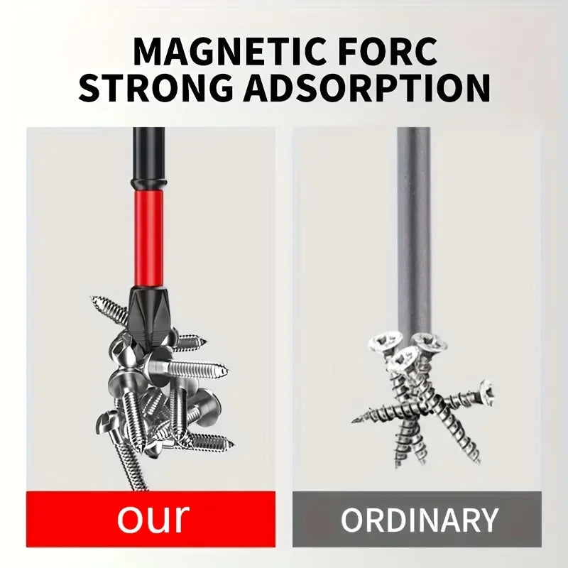 Magnetic Non-Slip Drill Bit Set 3/6/12 Pieces, S2 Steel, Crosshead and Impact Drill Bits, Suitable for Electric and Hand Driv