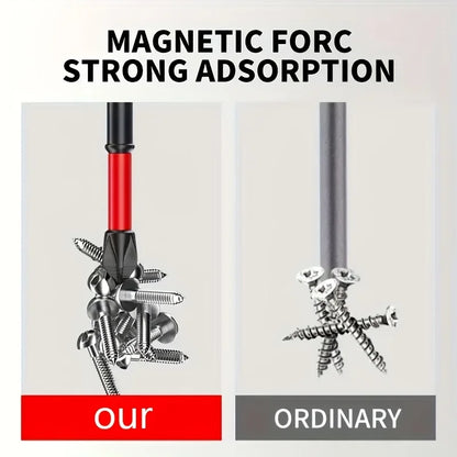 Magnetic Non-Slip Drill Bit Set 3/6/12 Pieces, S2 Steel, Crosshead and Impact Drill Bits, Suitable for Electric and Hand Driv